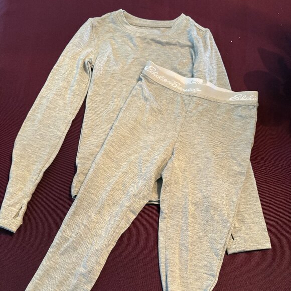 Eddie Bauer Kids' Gray Baselayer Set XXS - Picture 1 of 9